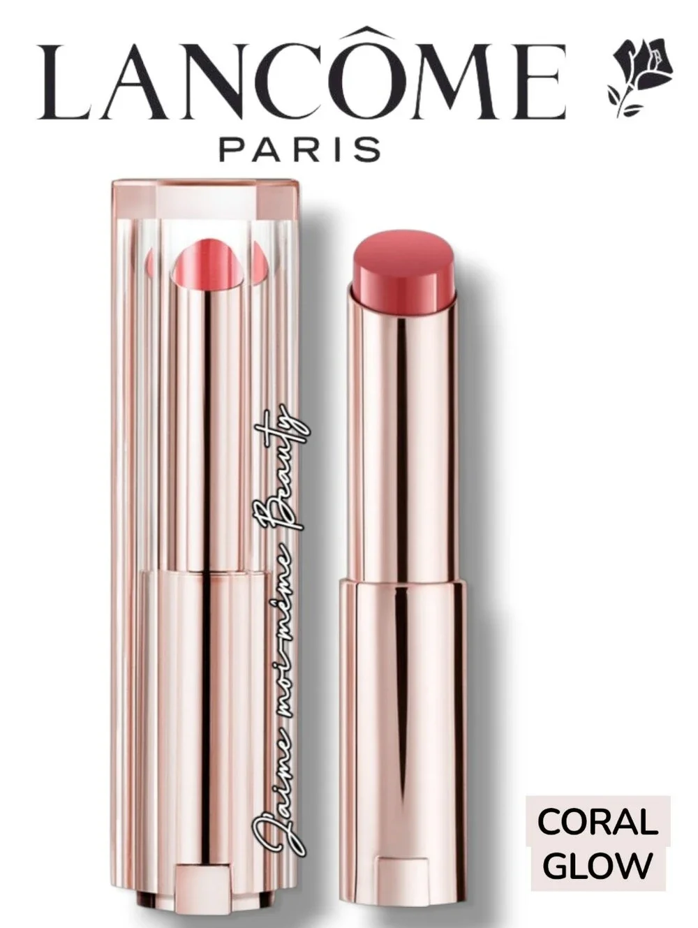 Lancome Lisa's Coral Glow Plumping Lip Butter Tinted Balm- Cool Tone Coral Pink